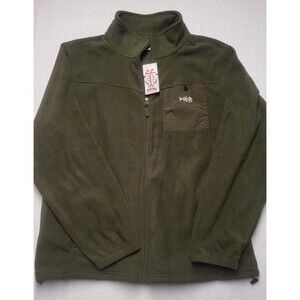BassDash Men's Fleece Jacket 1/4 Zip Olive Green 2XL NWT USA Seller